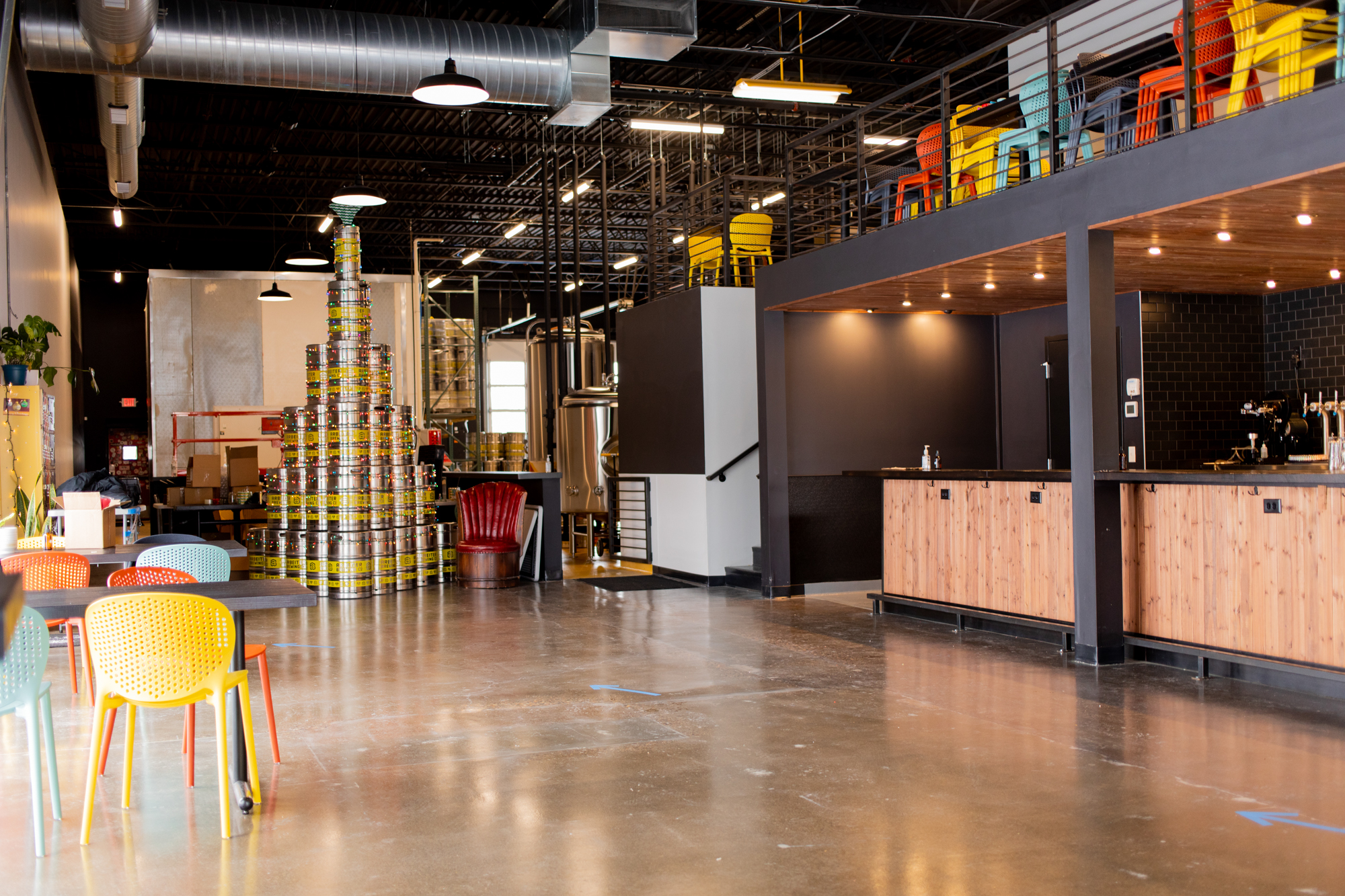 Interior of Arbeiter Brewing Company in Minneapolis • Photo by Jordan Wipf