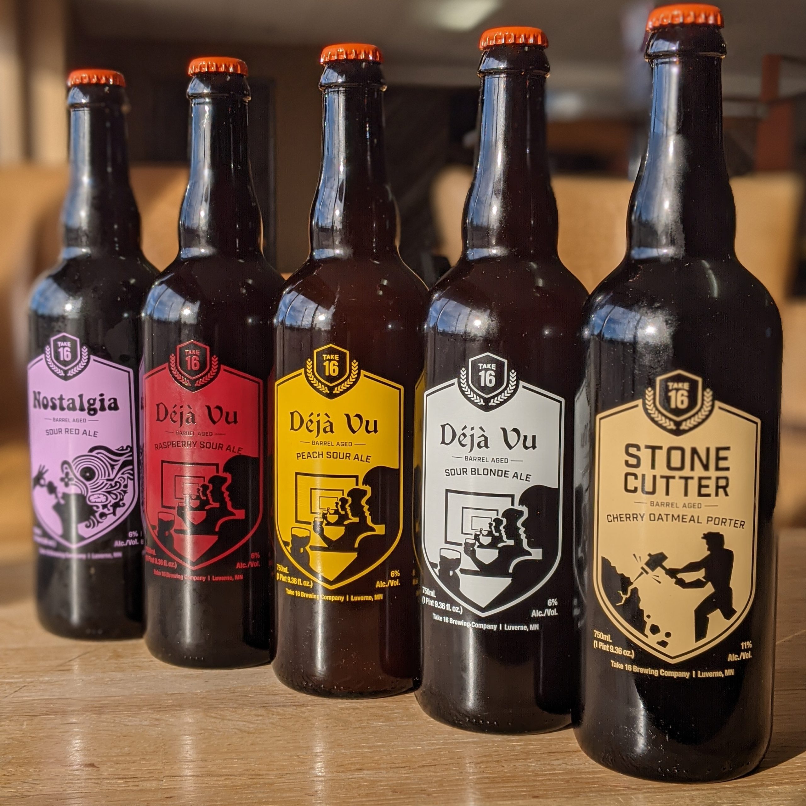 Take 16 barrel-aged beers • Photo via Take 16 Beer
