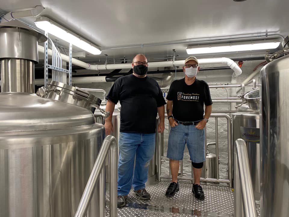 Terrance Flynn left) learned to brew from his dad Bob Flynn right) • Photo via Foremost Brewing Cooperative