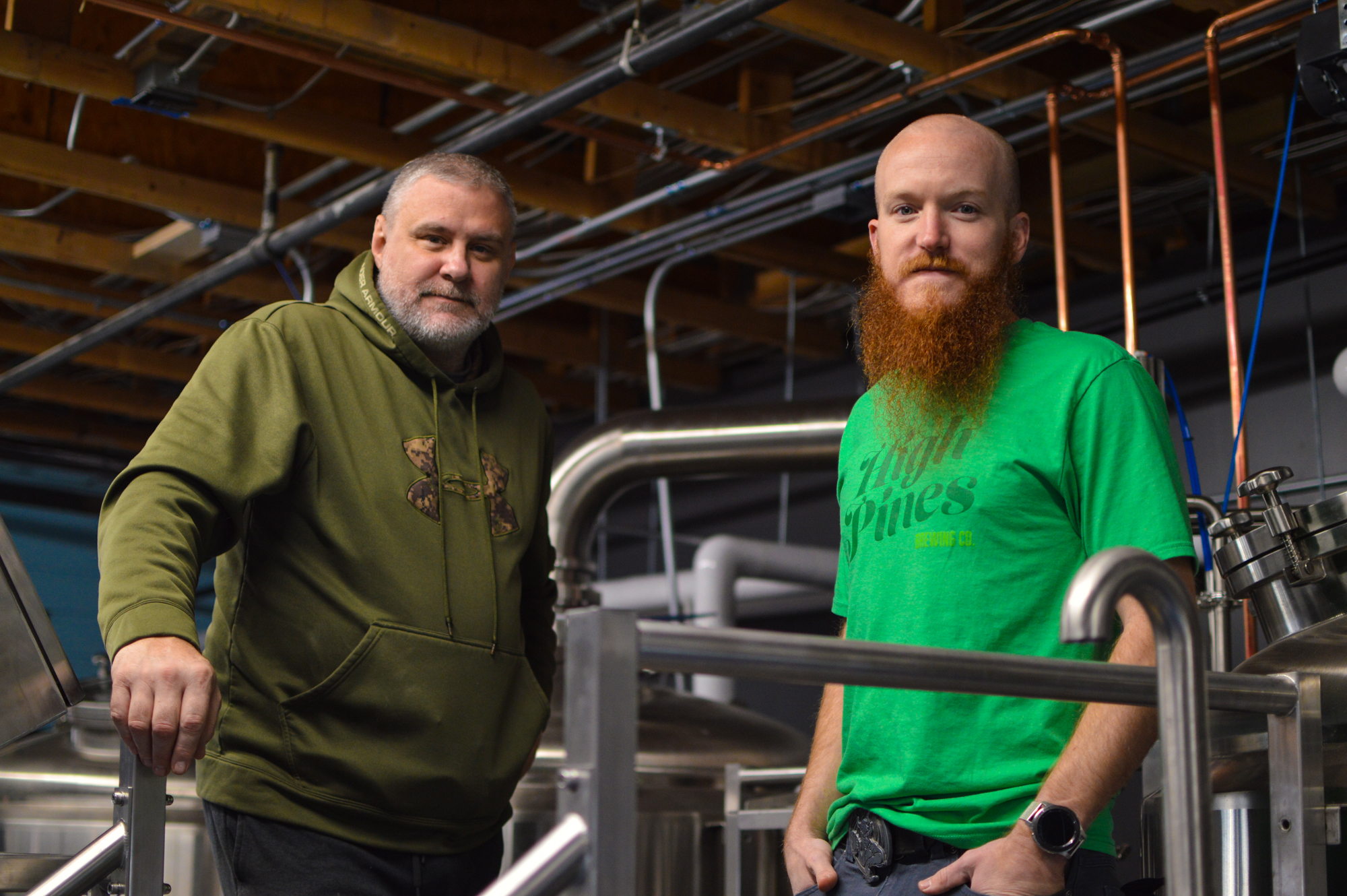 High Pines Brewing Company's Peter and head brewer Matt Faulkner • Photo by Madison Miller-WEB-008
