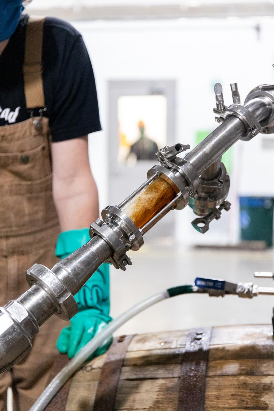 Fulton Brewing beer transfer into barrels • Photo via Fulton Brewing