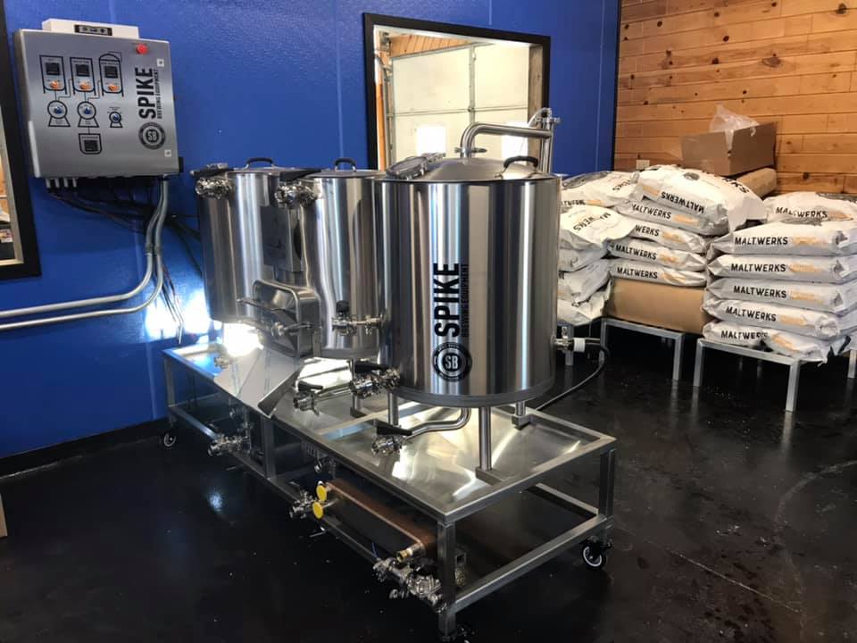 The 1-barrel brewing system at Snarky Loon Brewing Company in Jenkins, Minnesota • Photo via Snarky Loon Brewing Company's Facebook