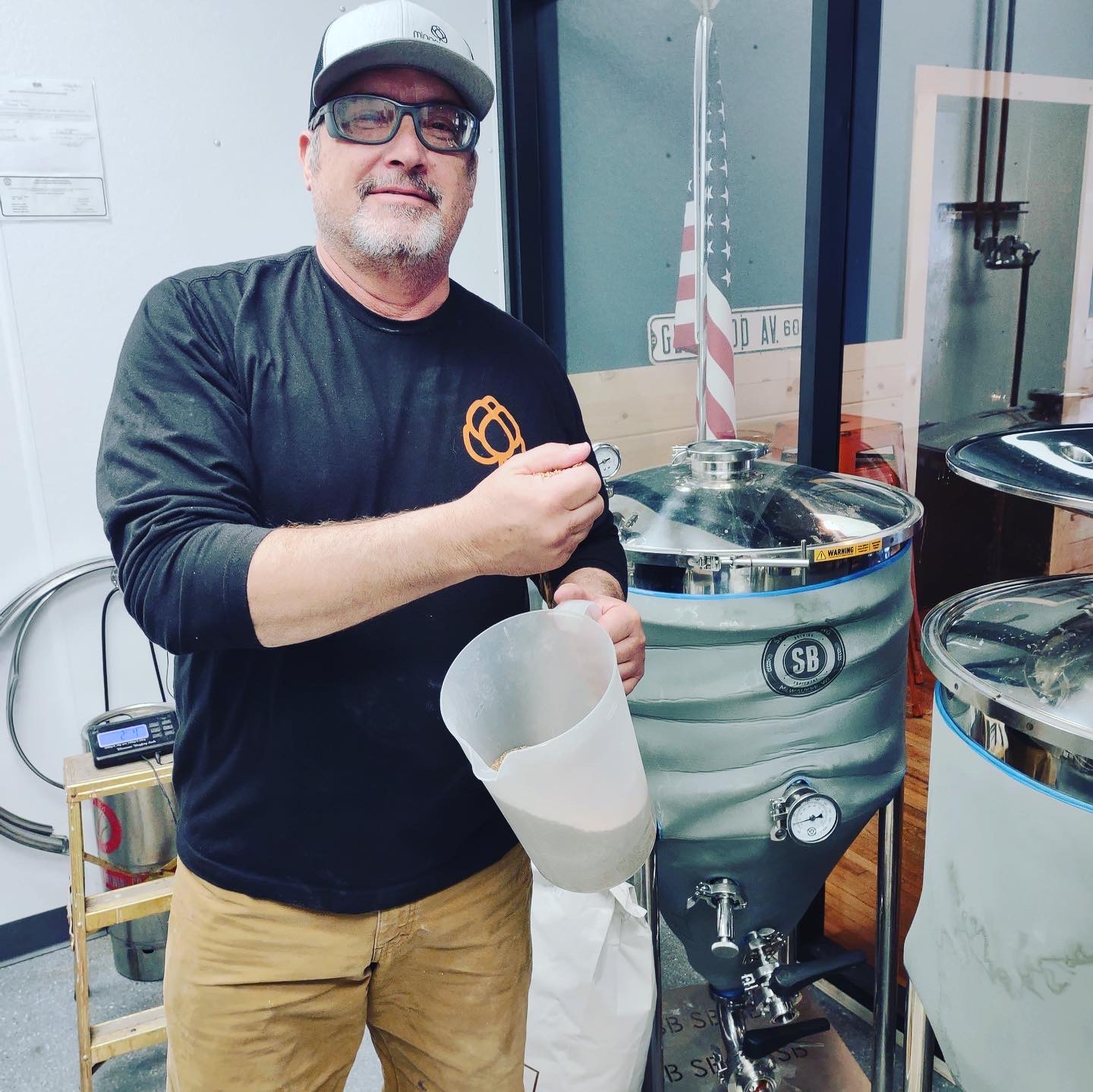 Grozio Blevins, head brewer at Minnewaska House Brewing Co. + Grill • Photo via Minnewaska House