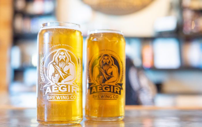 A Hazy IPA and the Cerveza Lager from AEGIR Brewing • Photo by Katelyn Regenscheid