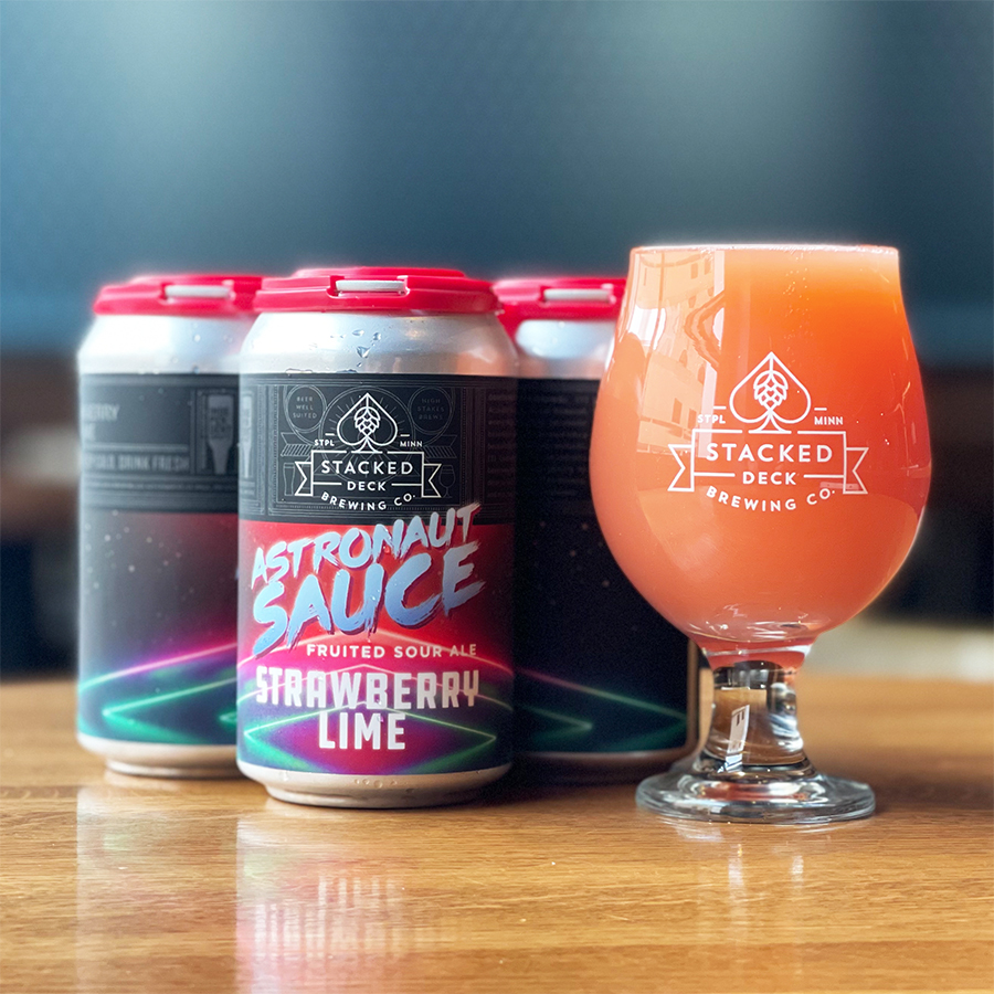 Stacked Deck Astronaut Sauce Strawberry Lime • Photo via Stacked Deck Brewing Company