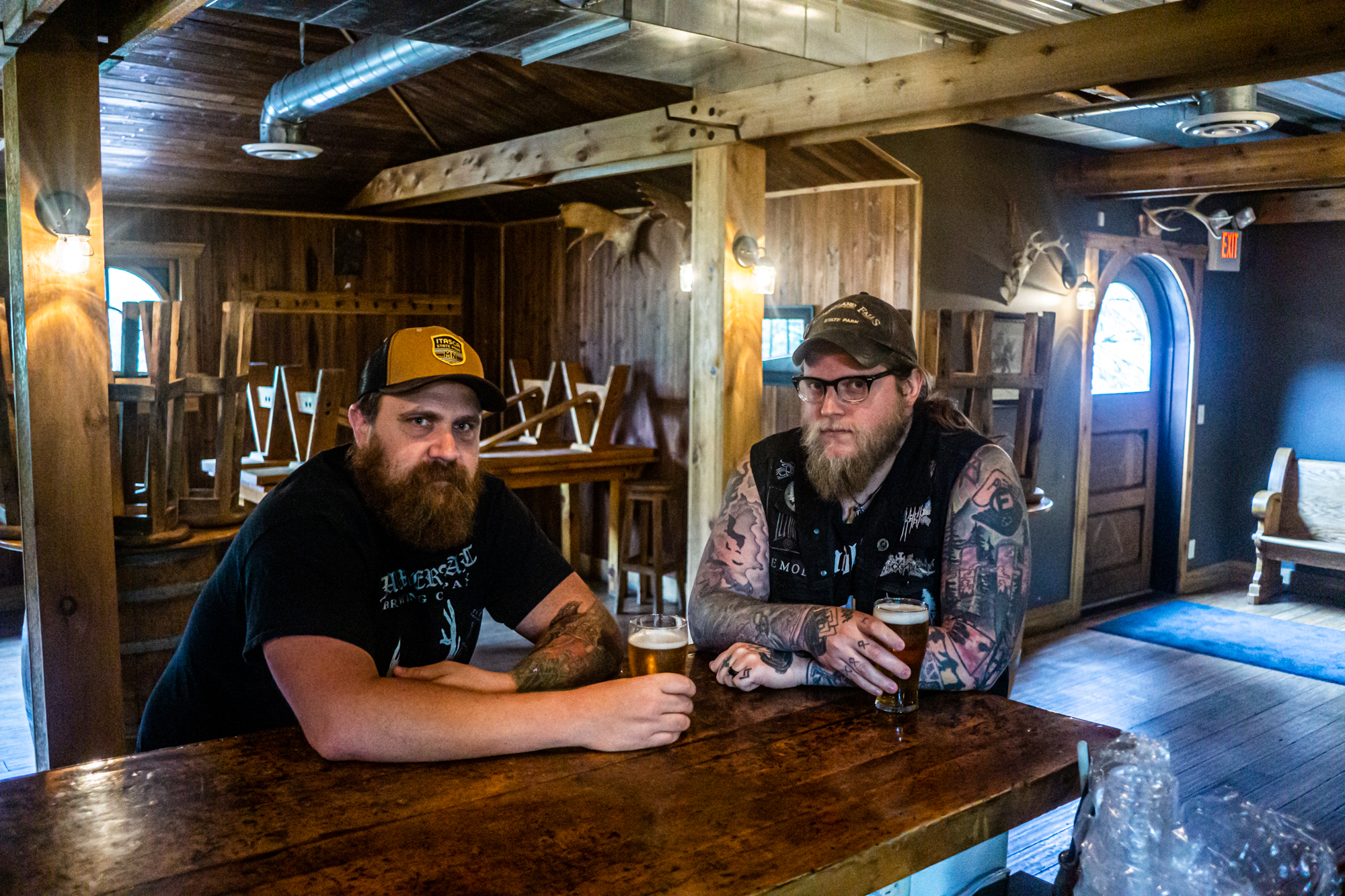 HammerHeart founders Nathaniel Chapman (left) and Austin Lunn discuss closing their Lino Lakes taproom and plans for a Norwegian farmhouse brewery in the northwoods • Photo by Jerard Fagerberg