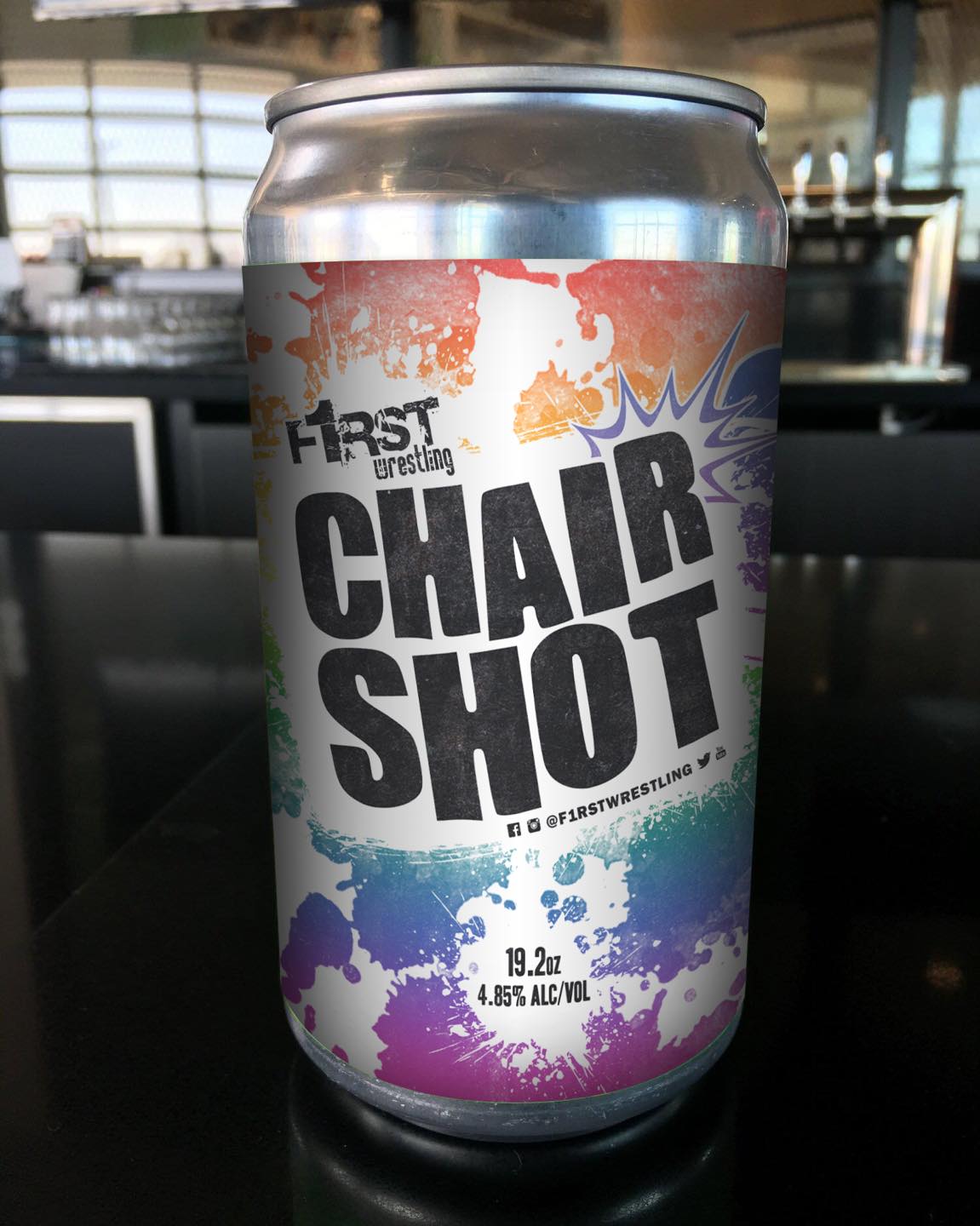 The Lab brewed a special beer in conjunction with theF1rst Wrestling event: Chair Shot • Photo via The Lab