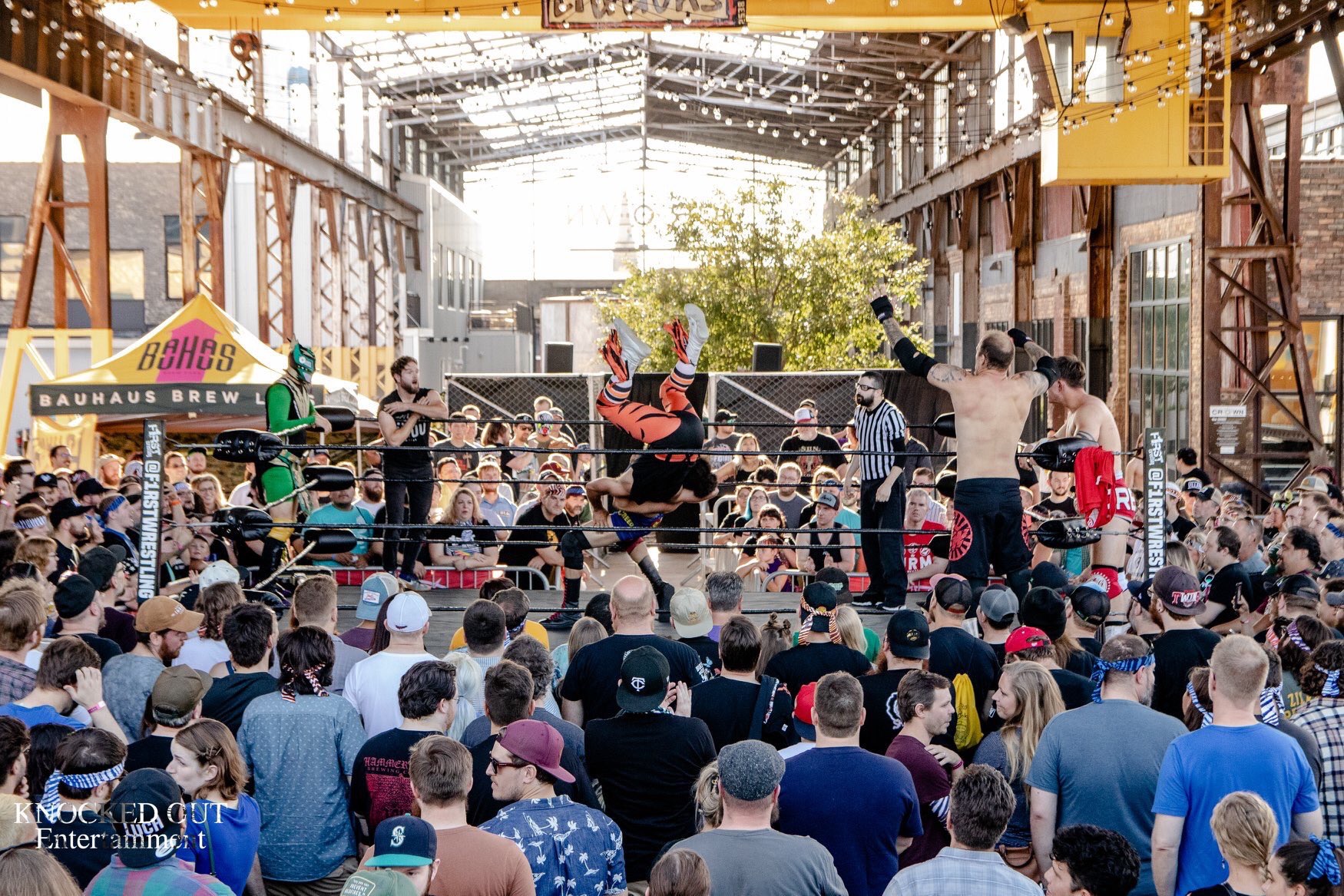 Blood, Sweat, and Beers II at Bauhaus Brew Labs in 2019 • Photo courtesy F1rst Wrestling