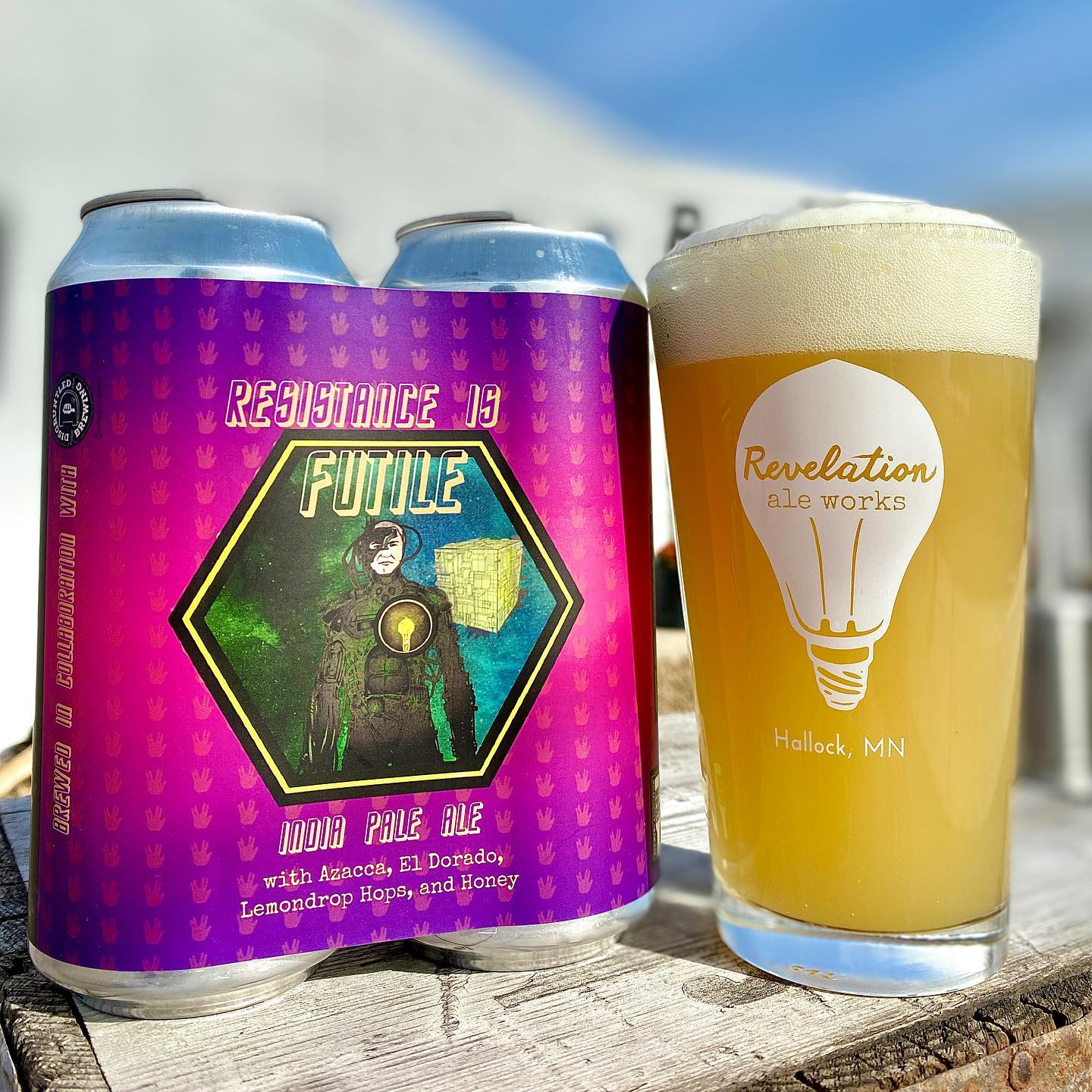 Resistance Is Futile Hazy IPA from Revelation and Disgruntled